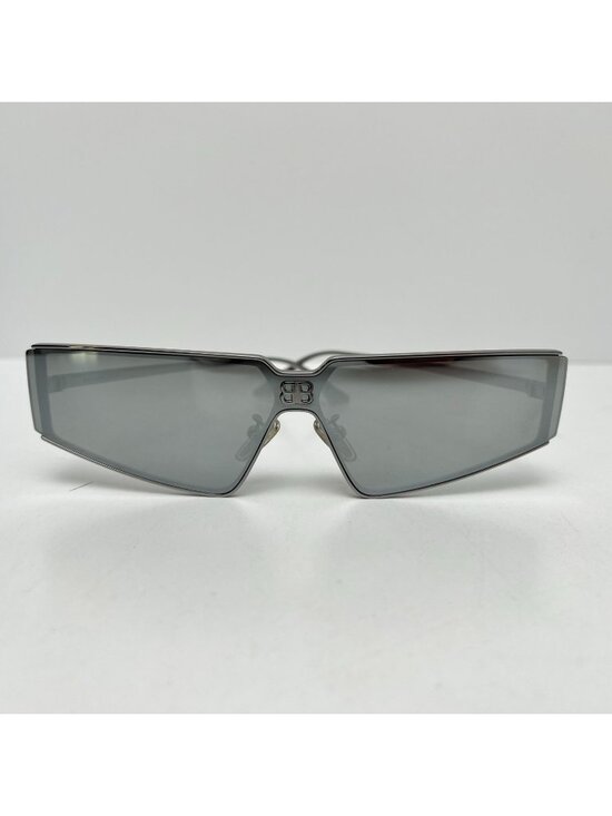 BALENCIAGA Silver Shield 2.0 Metal Frame Sunglasses BB0192S
